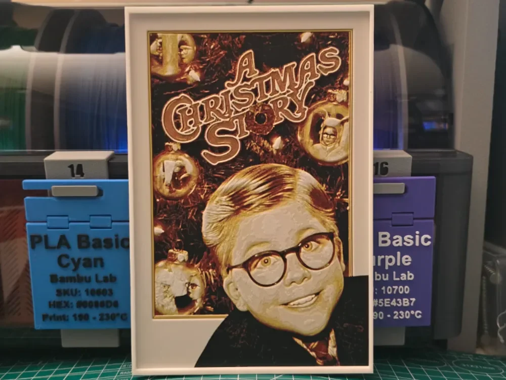 HueForge model: A Christmas Story Movie Poster - Hueforge Art by Lumpy3D