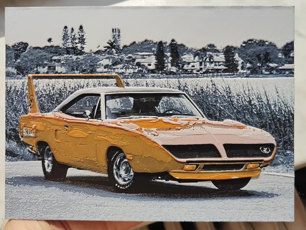 Plymouth Superbird 1970 - Hueforge by BeaN HueForge model: Plymouth Superbird 1970 - Hueforge by BeaN