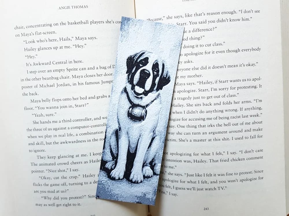 Bookmark, Cute Puppy Dog, St. Bernard by Dame Jo HueForge model: Bookmark, Cute Puppy Dog, St. Bernard by Dame Jo