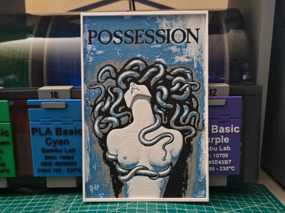 Possession Movie Poster - Hueforge Art by Lumpy3D HueForge model: Possession Movie Poster - Hueforge Art by Lumpy3D