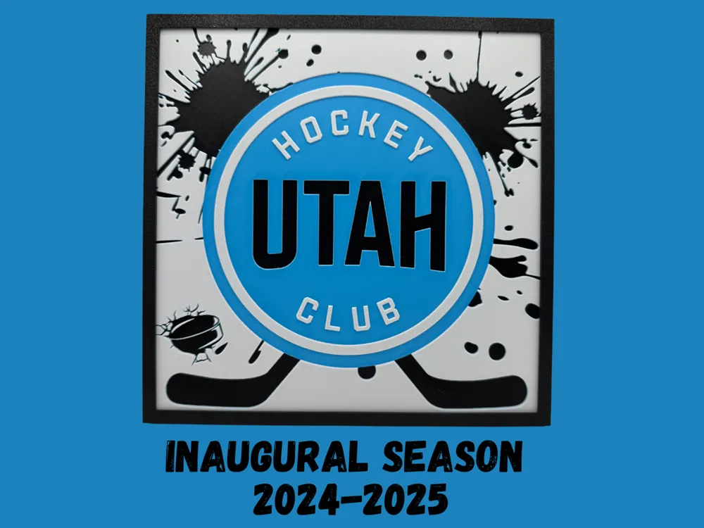 Utah Hockey Club - NHL Inaugural Season by Canadian Gamer HueForge model: Utah Hockey Club - NHL Inaugural Season by Canadian Gamer