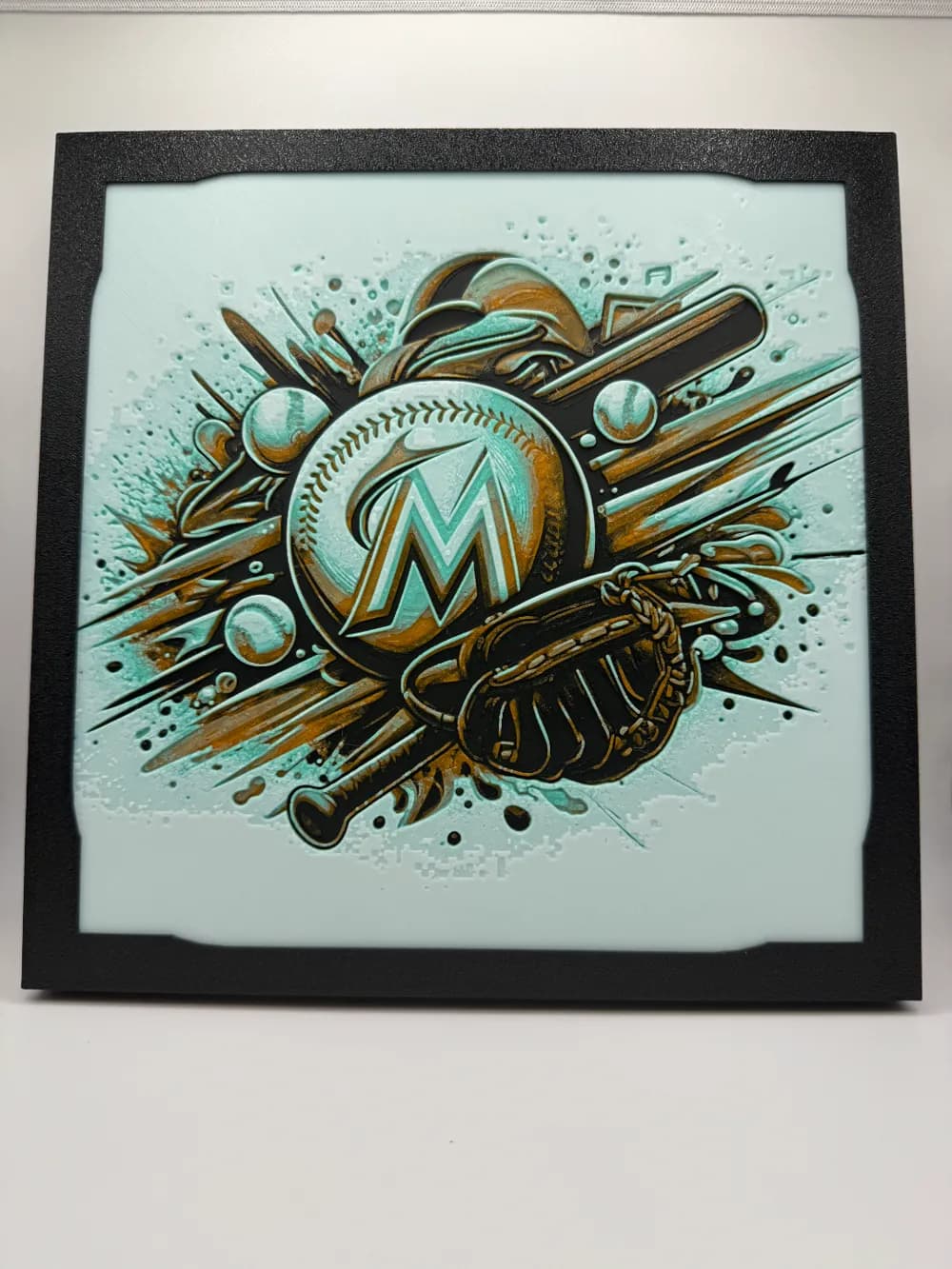 Miami Marlins - MLB Hueforge by Canadian Gamer HueForge model: Miami Marlins - MLB Hueforge by Canadian Gamer