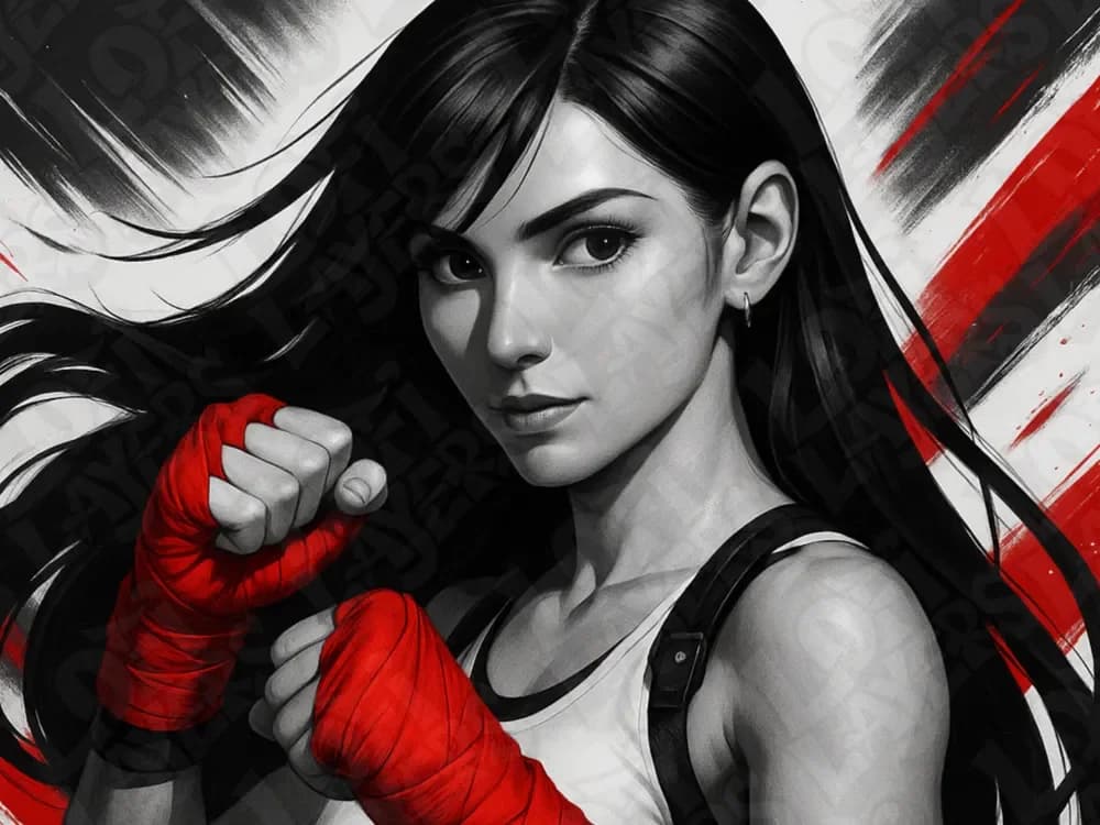 Tifa Lockhart Hueforge by LoFi Layers HueForge model: Tifa Lockhart Hueforge by LoFi Layers