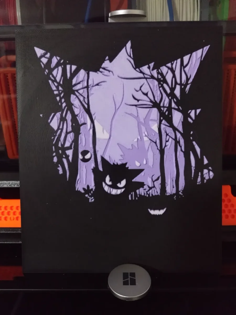 HueForge model: Pokemon Gengar/Haunter/Gastly (HueForge) by Asgar3D