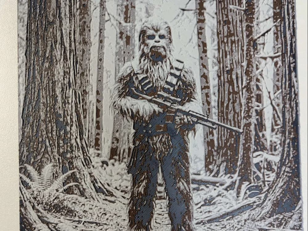 hueforge wookie by ZombiePaint3D HueForge model: hueforge wookie by ZombiePaint3D