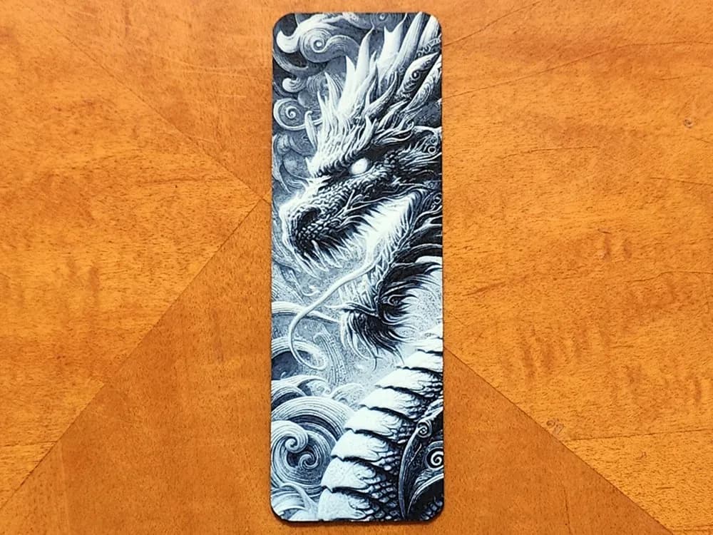 Frostfire Dragon Bookmark - Hueforge Frostfire Dragon Bookmark - Hueforge