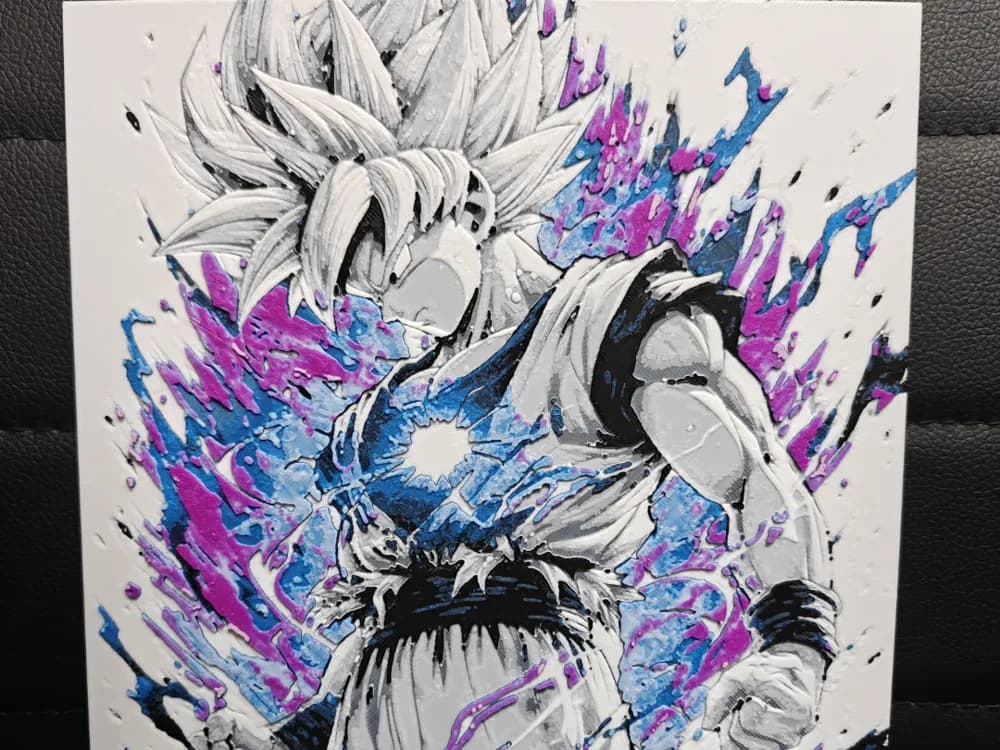 HueForge model: Goku MUI by TheHueforgeLady