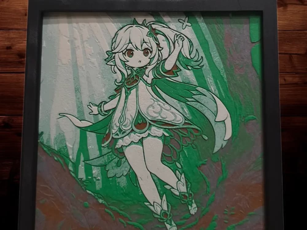 Nahida HueForge 200x200 Genshin Impact by Side Quest Hues HueForge model: Nahida HueForge 200x200 Genshin Impact by Side Quest Hues