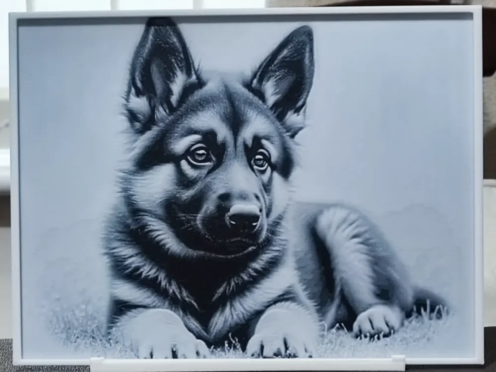 HueForge model: German Shepherd Puppy - HueForge 2 Color by BoDad