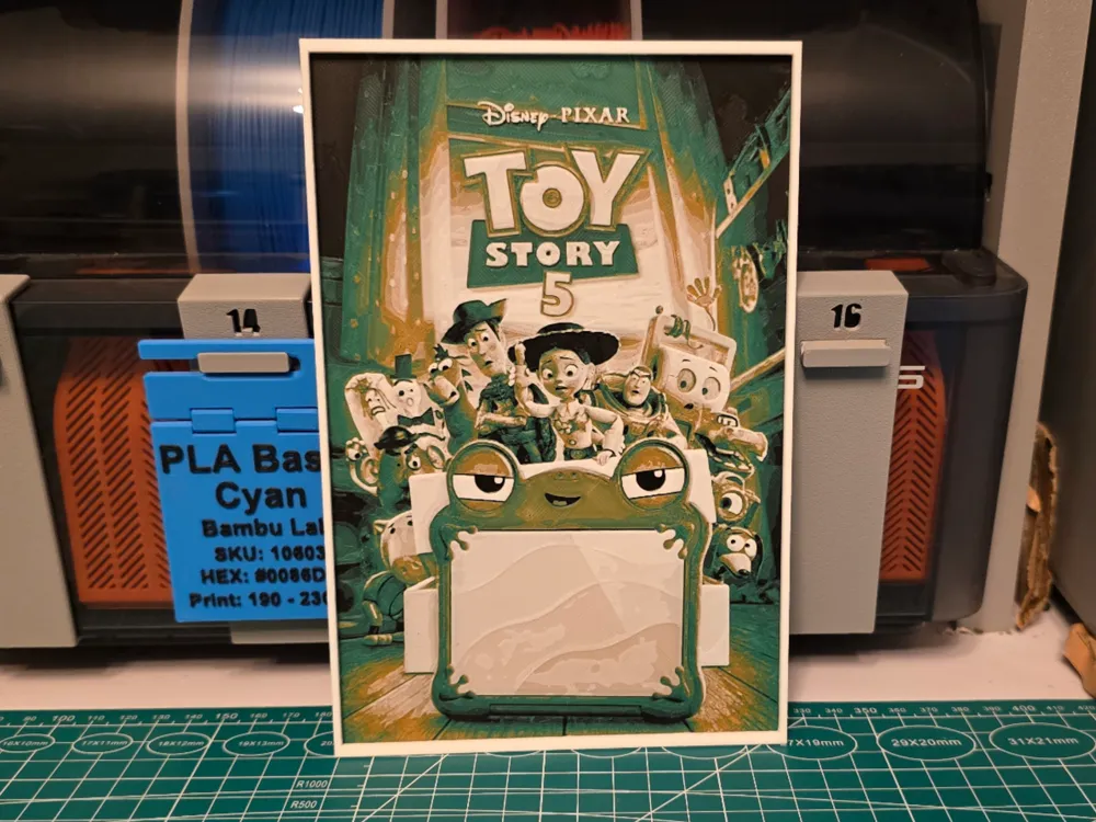 Toy Story 5 Movie Poster - Hueforge Art by Lumpy3D HueForge model: Toy Story 5 Movie Poster - Hueforge Art by Lumpy3D