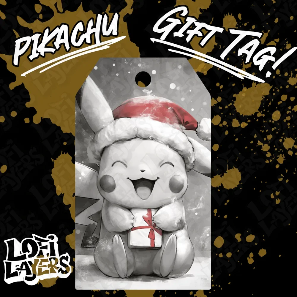 Pikachu Gift Tag Hueforge by LoFi Layers HueForge model: Pikachu Gift Tag Hueforge by LoFi Layers