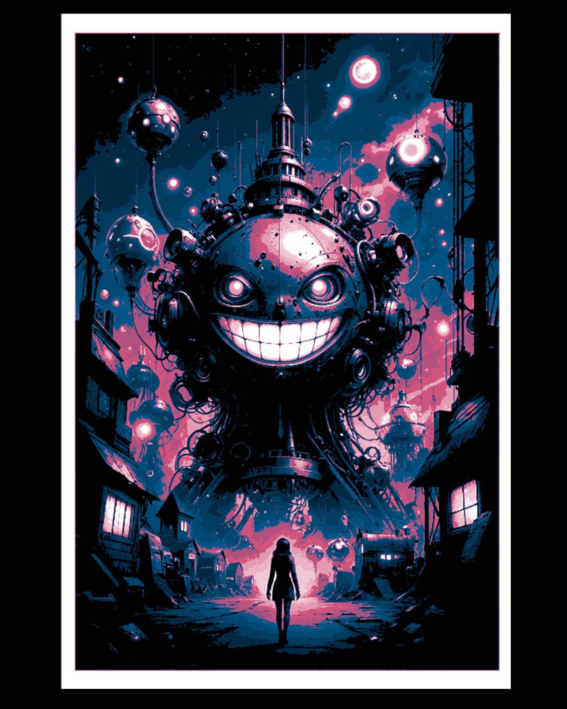 False Hope - A view of a world being destroyed with a smile - hueforge art False Hope - A view of a world being destroyed with a smile - hueforge art