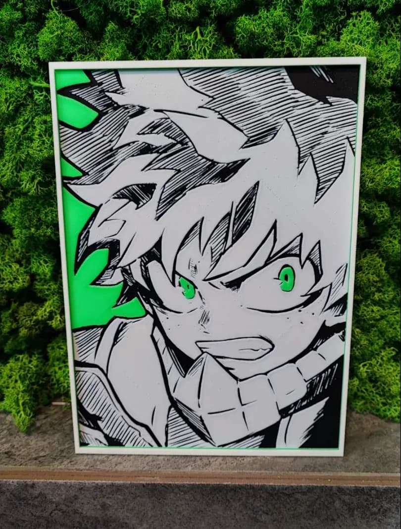 My Hero Academia by Garuda3D HueForge model: My Hero Academia by Garuda3D
