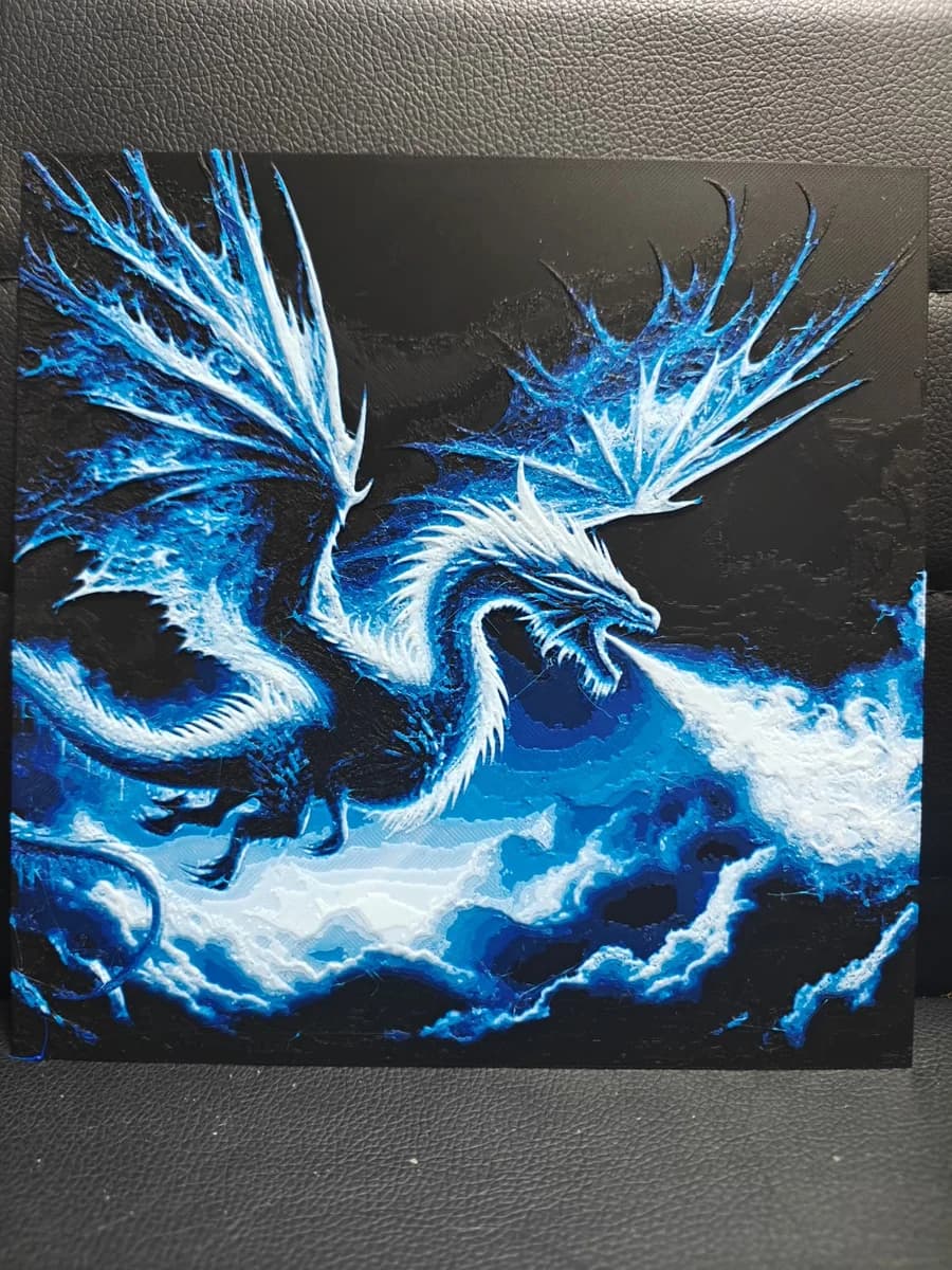 Ice Dragon by TheHueforgeLady HueForge model: Ice Dragon by TheHueforgeLady