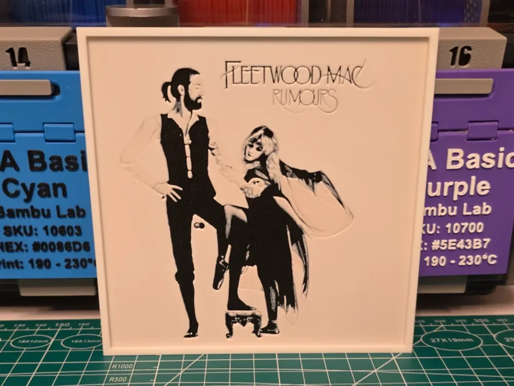 Fleetwood Mac "Rumours" Album - Hueforge Art by Lumpy3D HueForge model: Fleetwood Mac "Rumours" Album - Hueforge Art by Lumpy3D