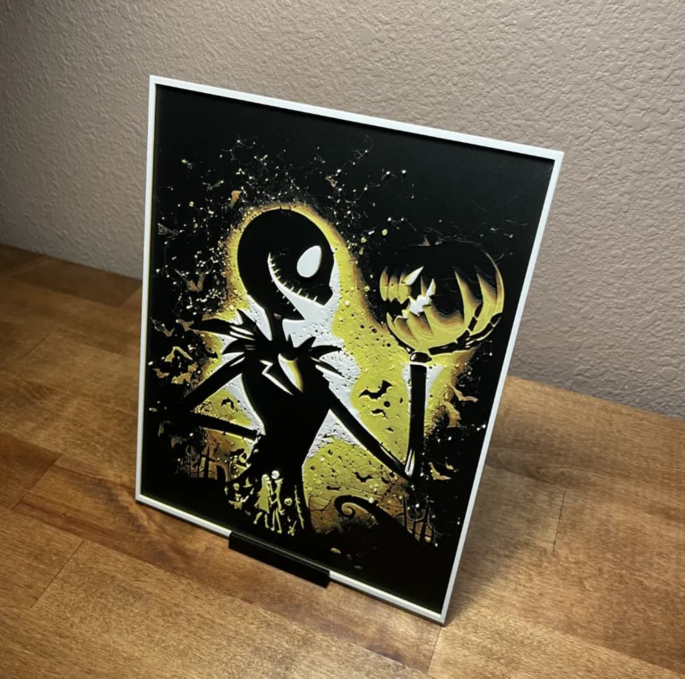 Disney - Jack Skellington (better quality) by Cloudy Nostalgia HueForge model: Disney - Jack Skellington (better quality) by Cloudy Nostalgia