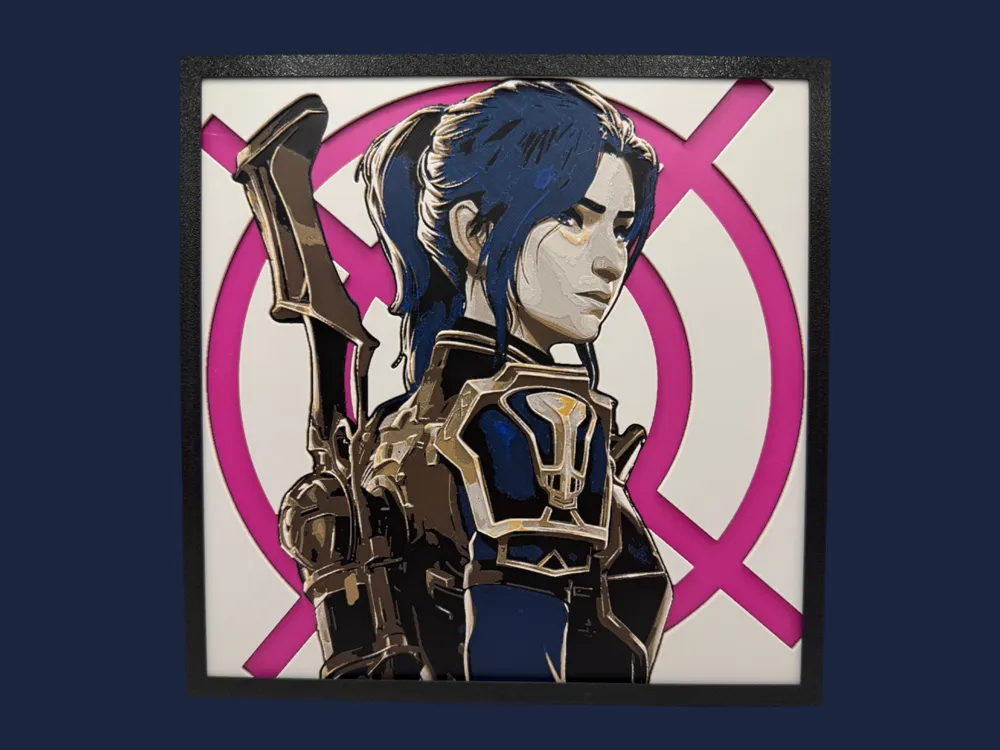 HueForge model: Caitlyn Kiramman - Arcane by Canadian Gamer