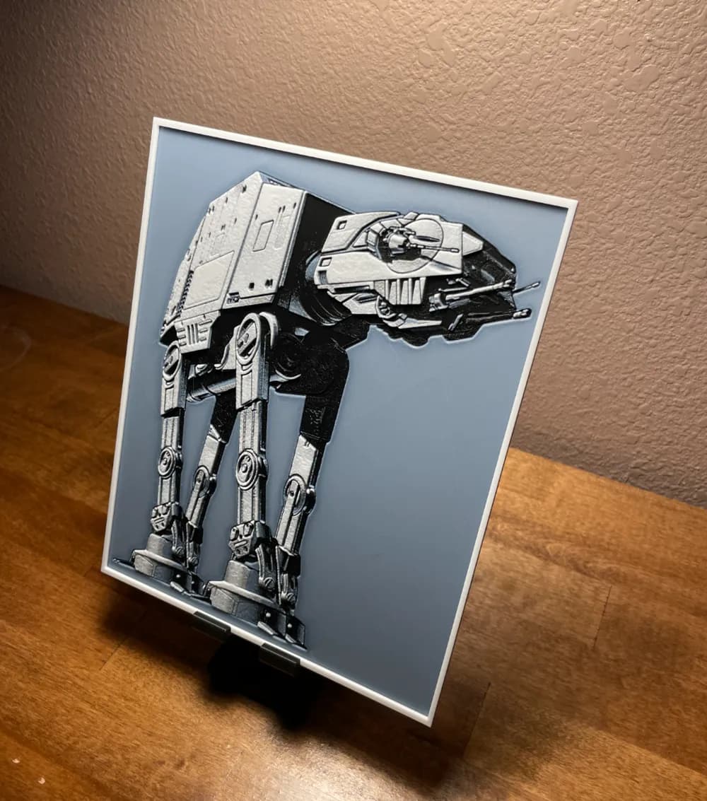 HueForge model: Hueforge - Star Wars - AT - AT Walker Blue Gray by Cloudy Nostalgia