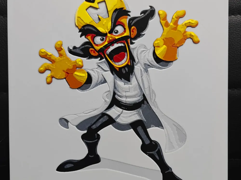 Doctor Neo Cortex Crush Bandicoot by TheHueforgeLady HueForge model: Doctor Neo Cortex Crush Bandicoot by TheHueforgeLady