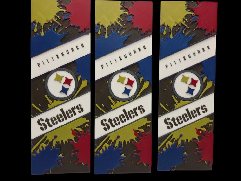Steelers 50x150mm Hueforge Bookmark by MythicHue's HueForge model: Steelers 50x150mm Hueforge Bookmark by MythicHue's
