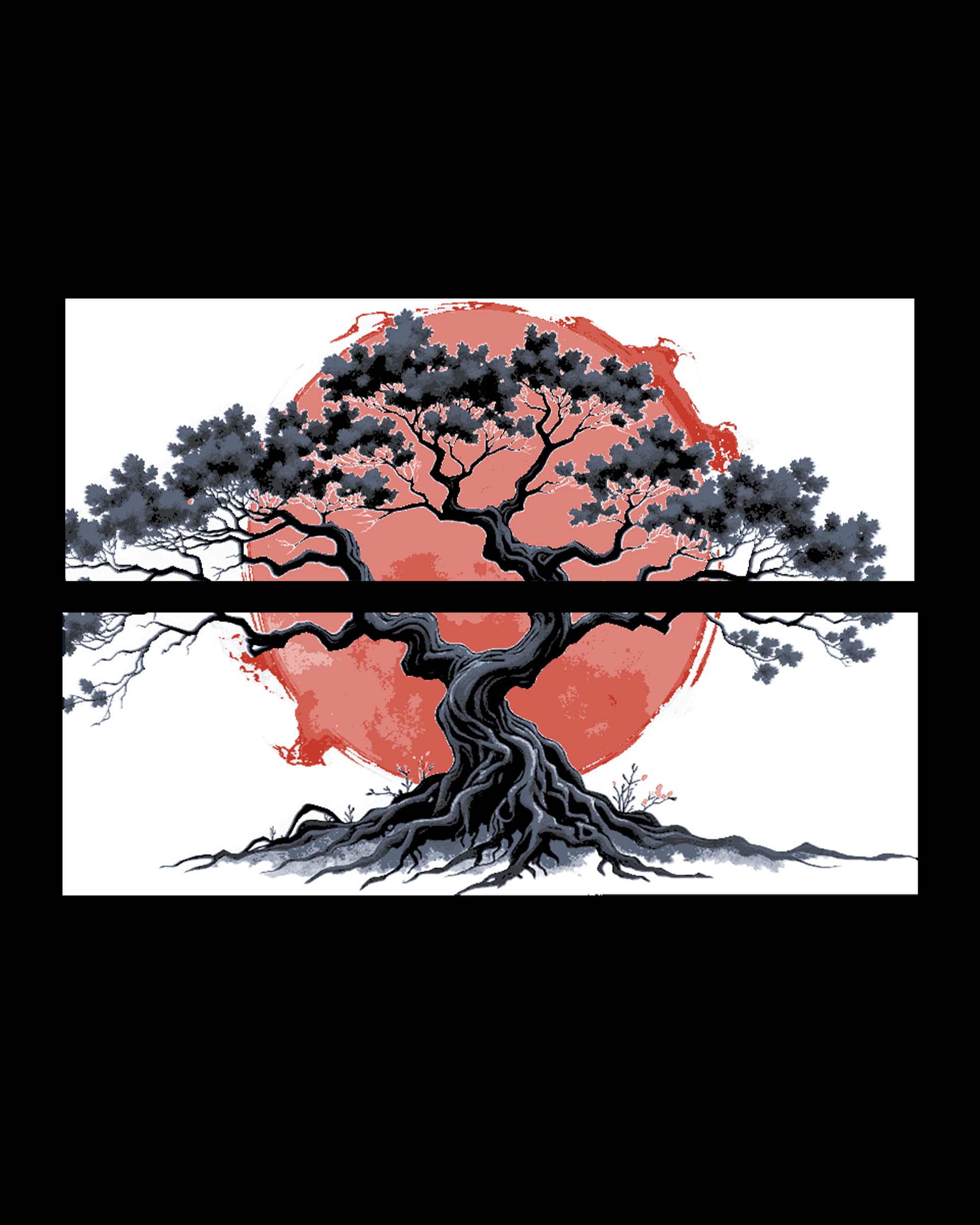 A set of bookmarks of the tree of life set against a blood red sun by BooneCo3d HueForge model: A set of bookmarks of the tree of life set against a blood red sun by BooneCo3d