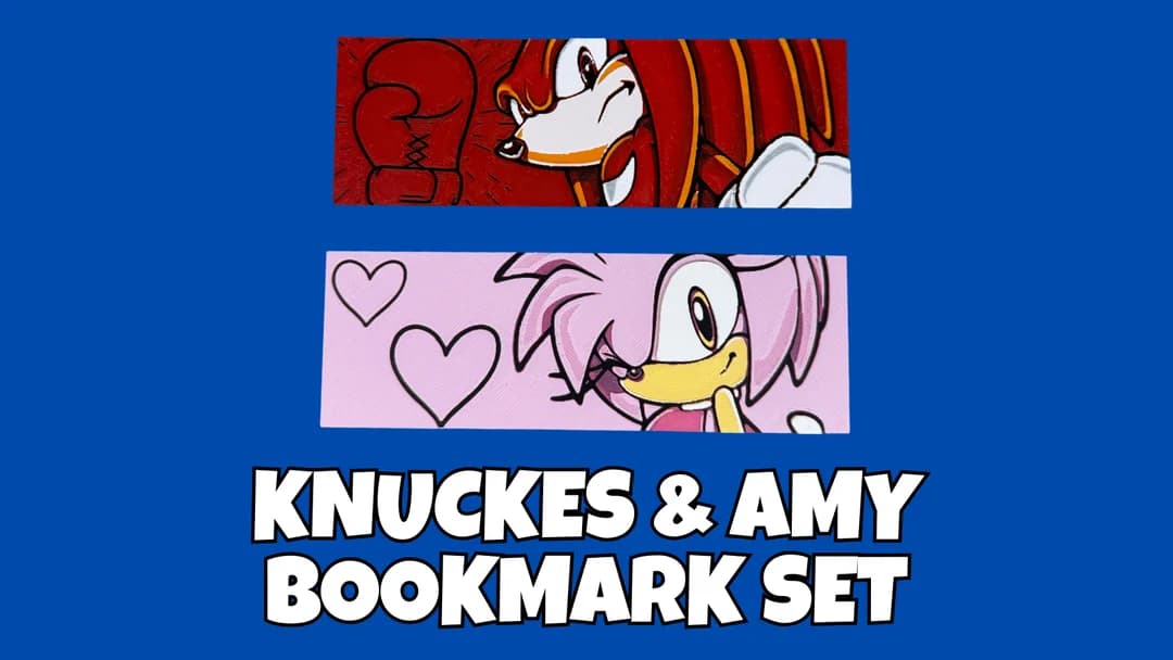 HueForge model: Knuckles and Amy Rose - Bookmark Set by Canadian Gamer
