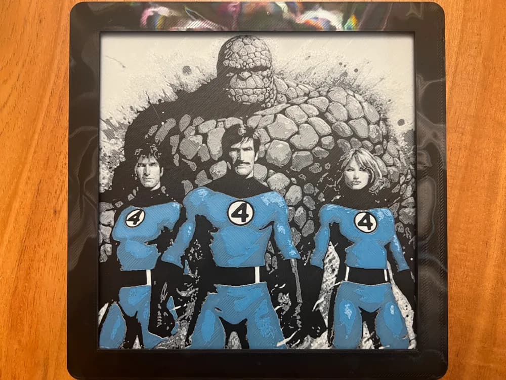 Fantastic Four by JustBe 3D Printing HueForge model: Fantastic Four by JustBe 3D Printing