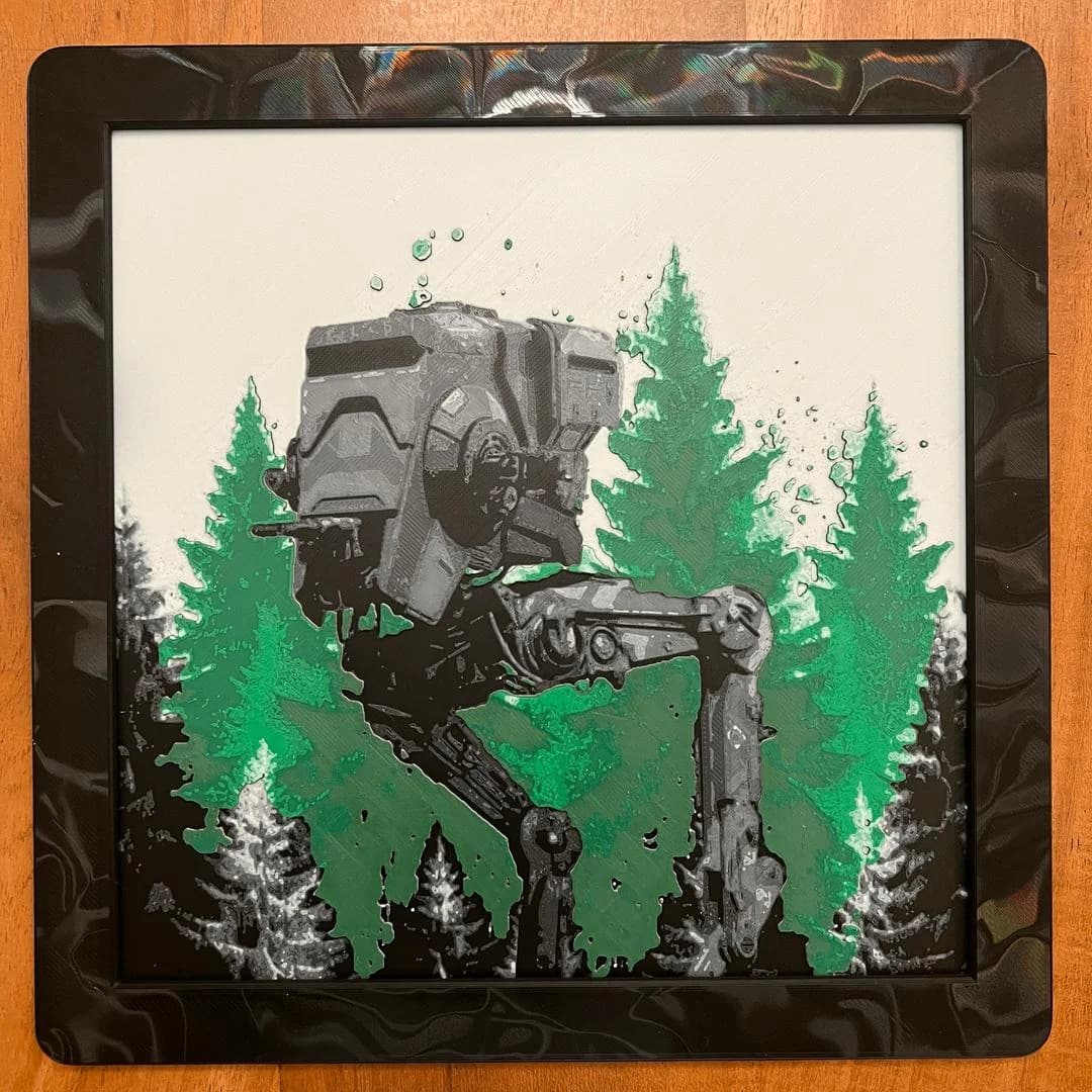 AT-ST by JustBe 3D Printing HueForge model: AT-ST by JustBe 3D Printing