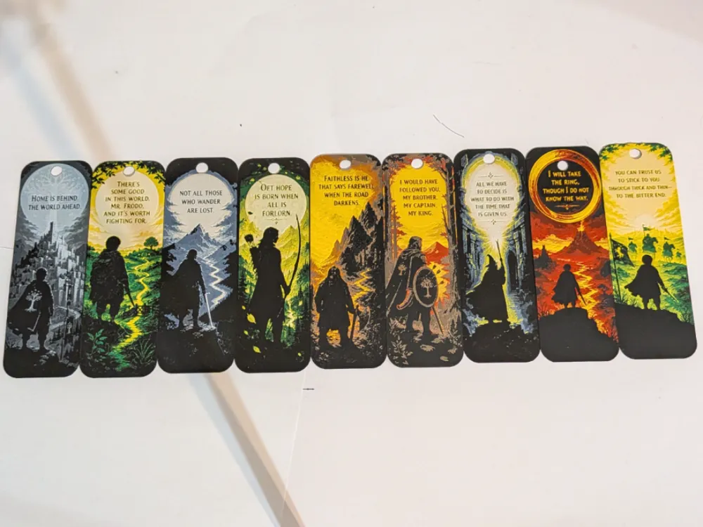 The Fellowship – HueForge Bookmark Collection by CommandersVault HueForge model: The Fellowship – HueForge Bookmark Collection by CommandersVault