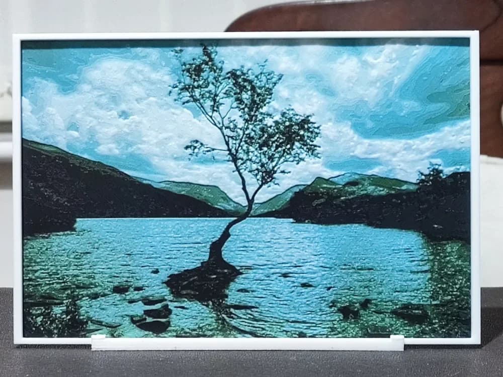 The Lonely Tree of Llyn Padarn - HueForge 4 Color by BoDad HueForge model: The Lonely Tree of Llyn Padarn - HueForge 4 Color by BoDad