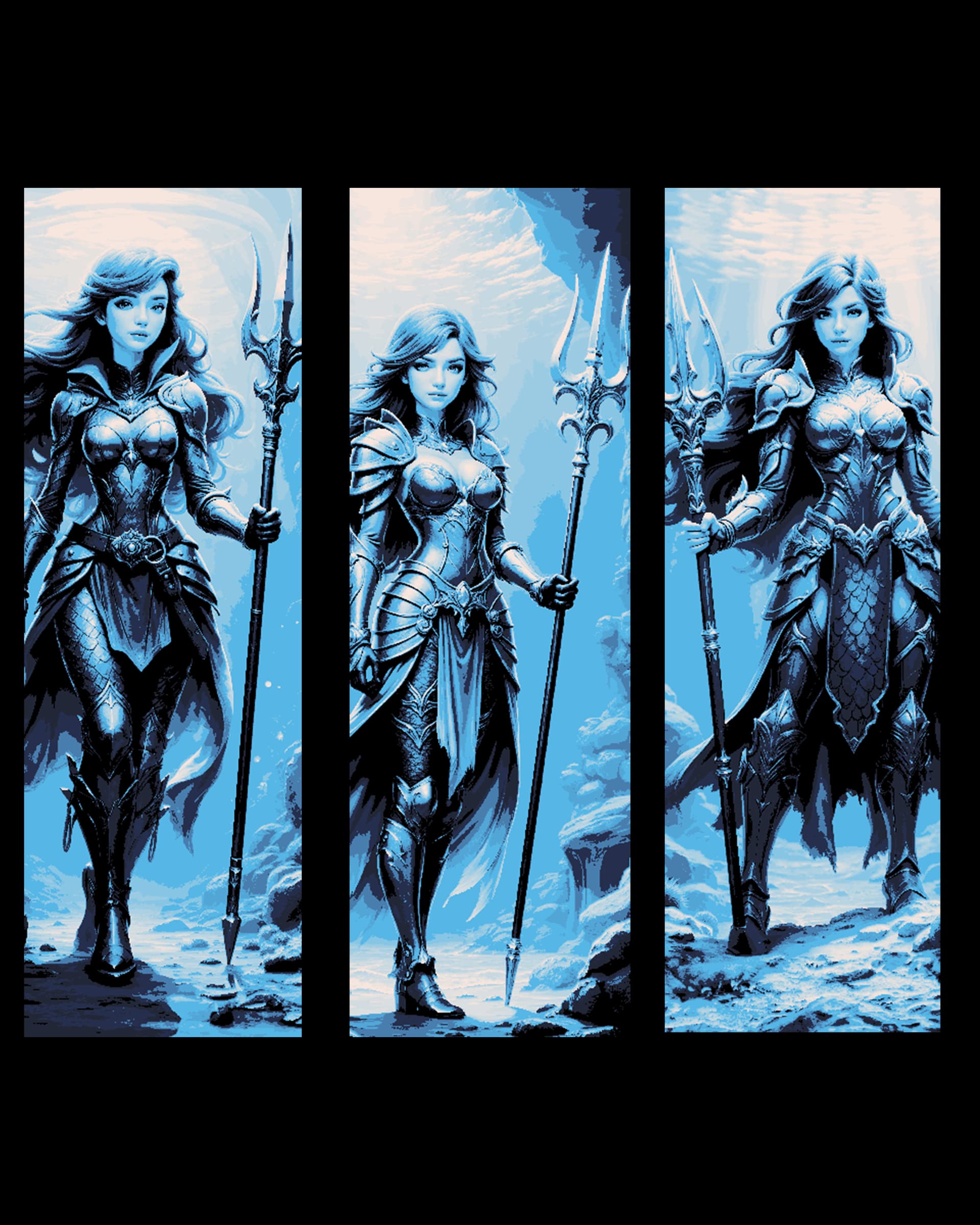 Princess Ariel has had enough and has changed her outfit to Defend her People - Set of bookmarks Princess Ariel has had enough and has changed her outfit to Defend her People - Set of bookmarks