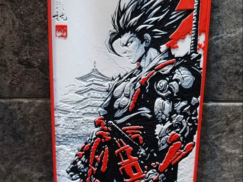 Mecha Arm - Shinobi Goku by Garuda3D HueForge model: Mecha Arm - Shinobi Goku by Garuda3D