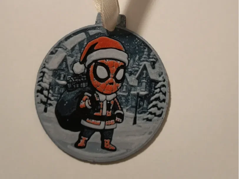 Christmas ornament hueforge Spiderman by 3DNesy HueForge model: Christmas ornament hueforge Spiderman by 3DNesy