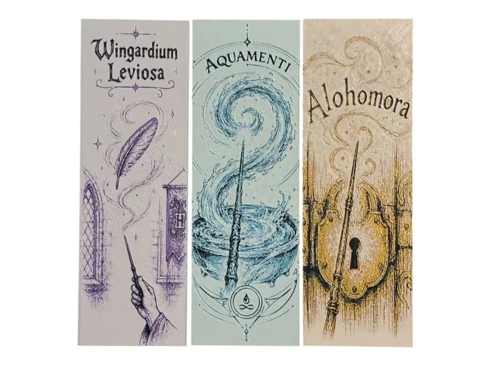 Harry Potter Wizarding Spell Bookmark Collection 1 by The SkyLab 3D HueForge model: Harry Potter Wizarding Spell Bookmark Collection 1 by The SkyLab 3D