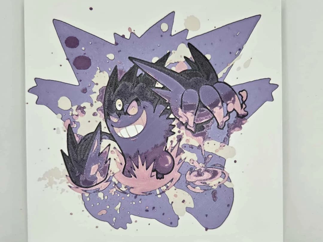 Graffiti Mega Gengar Hueforge by 3Ree Printing HueForge model: Graffiti Mega Gengar Hueforge by 3Ree Printing
