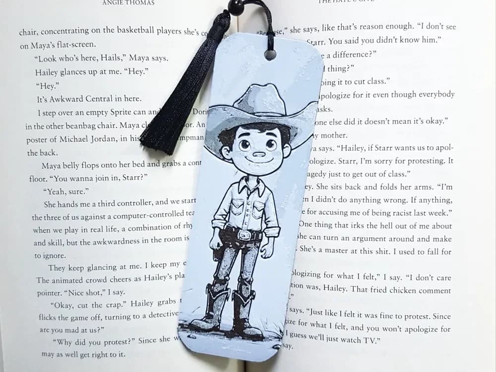 Bookmark, Cowboy, Hueforge by Dame Jo HueForge model: Bookmark, Cowboy, Hueforge by Dame Jo