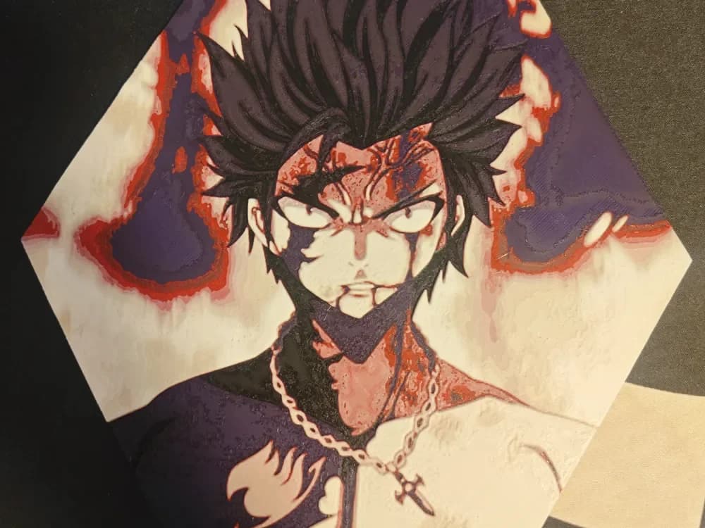 Hueforge Gray(Fairy Tail) modo panal by JGz3DMaker HueForge model: Hueforge Gray(Fairy Tail) modo panal by JGz3DMaker