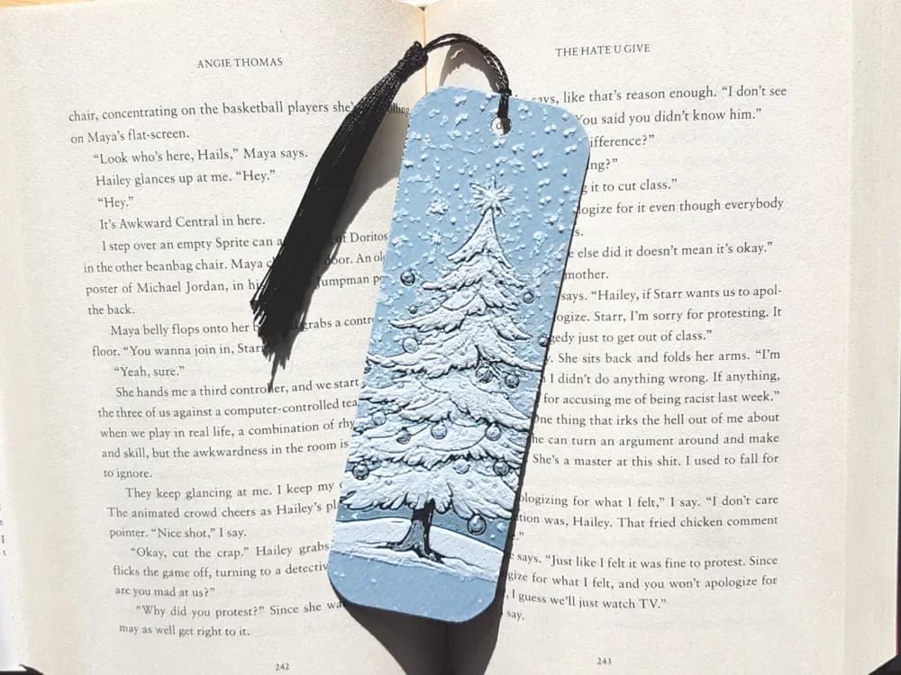Christmas Tree Bookmark, Hueforge by Dame Jo HueForge model: Christmas Tree Bookmark, Hueforge by Dame Jo