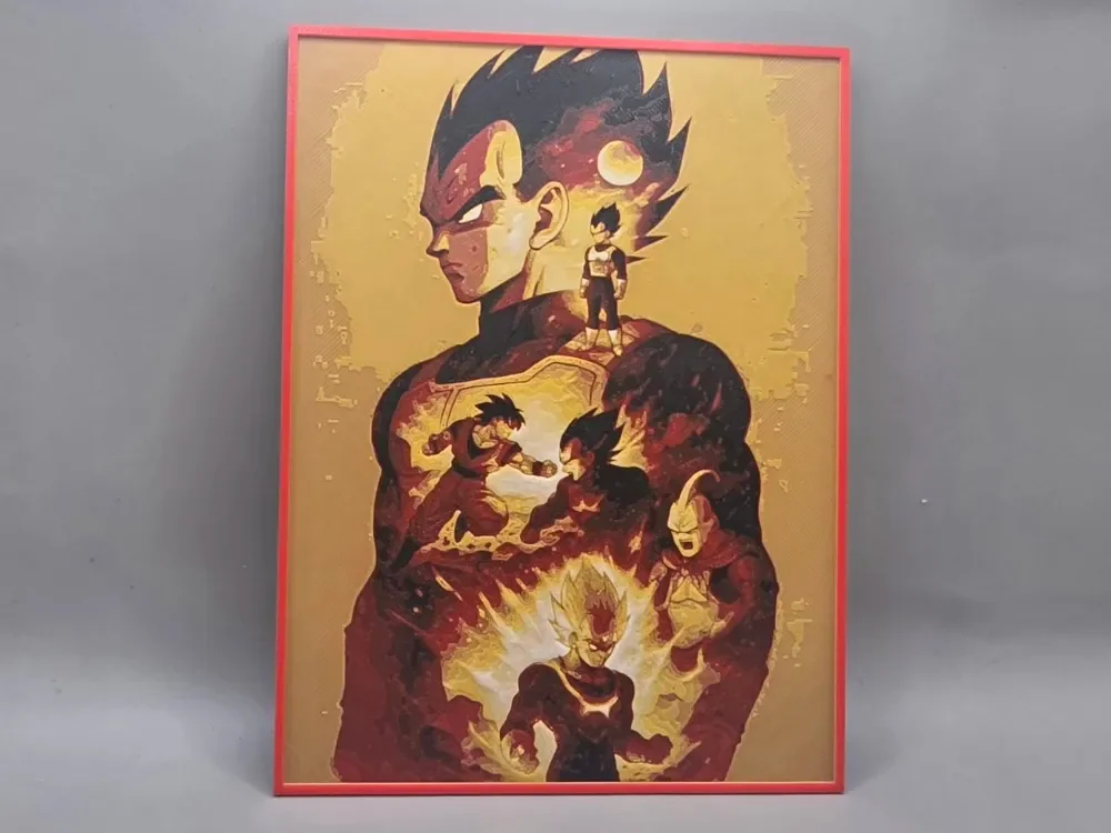 Vegeta - HueForge by keko HueForge model: Vegeta - HueForge by keko