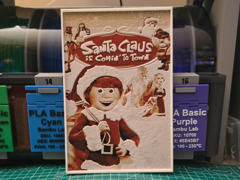 Santa Claus Is Comin' to Town Movie - Hueforge Art by Lumpy3D HueForge model: Santa Claus Is Comin' to Town Movie - Hueforge Art by Lumpy3D