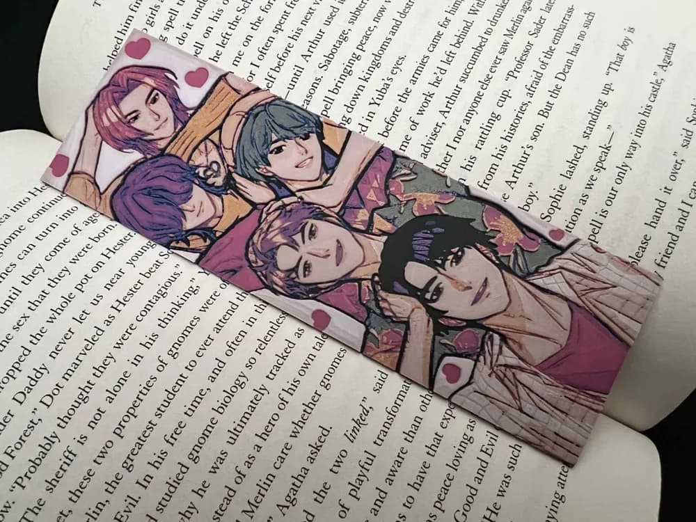 Saja Boys, KPOP Demon Hunters Bookmark by 3djd HueForge model: Saja Boys, KPOP Demon Hunters Bookmark by 3djd