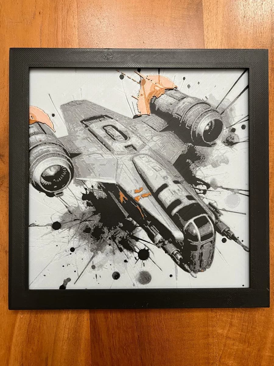 The Razor Crest by JustBe 3D Printing HueForge model: The Razor Crest by JustBe 3D Printing