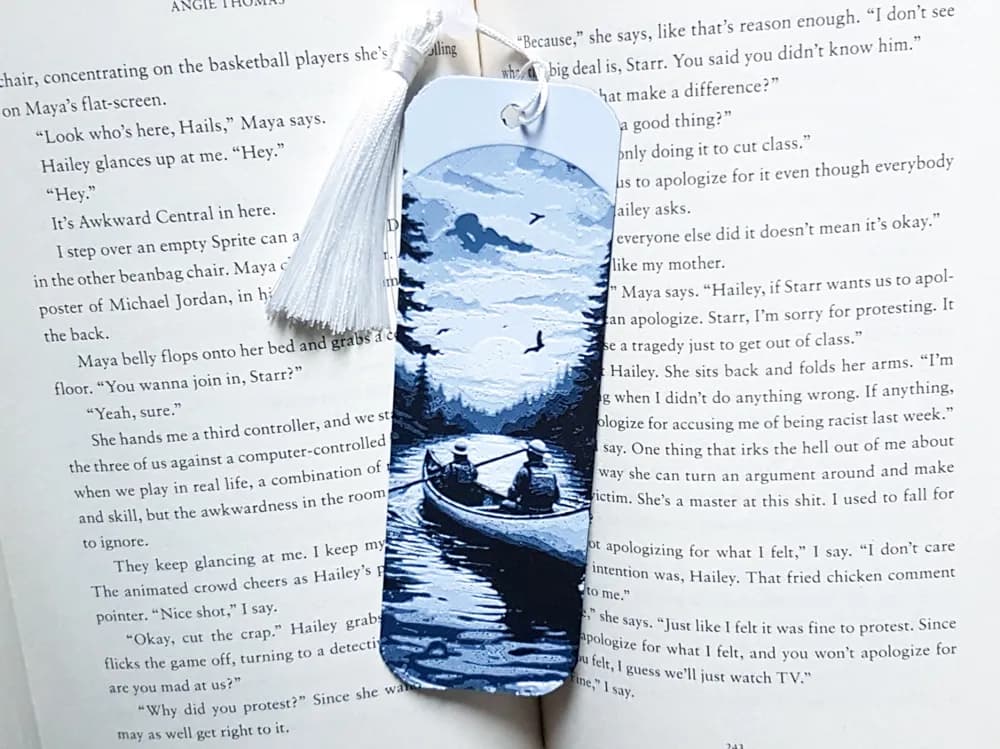 Bookmark, Canoe Scene, Lake by Dame Jo HueForge model: Bookmark, Canoe Scene, Lake by Dame Jo