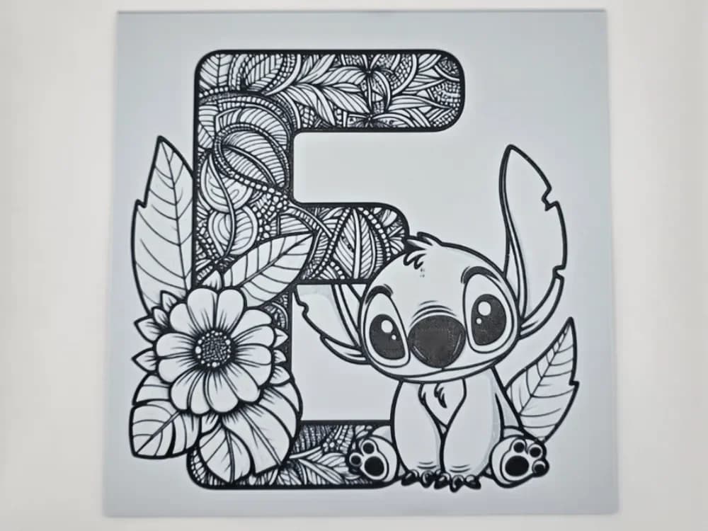 Stitch Letter (Several letters available) by Kactus Fpv HueForge model: Stitch Letter (Several letters available) by Kactus Fpv