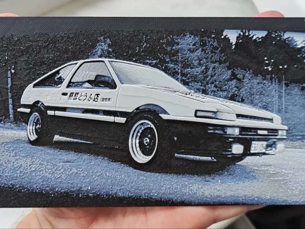 Toyota Corolla AE86 - 2 by BeaN HueForge model: Toyota Corolla AE86 - 2 by BeaN
