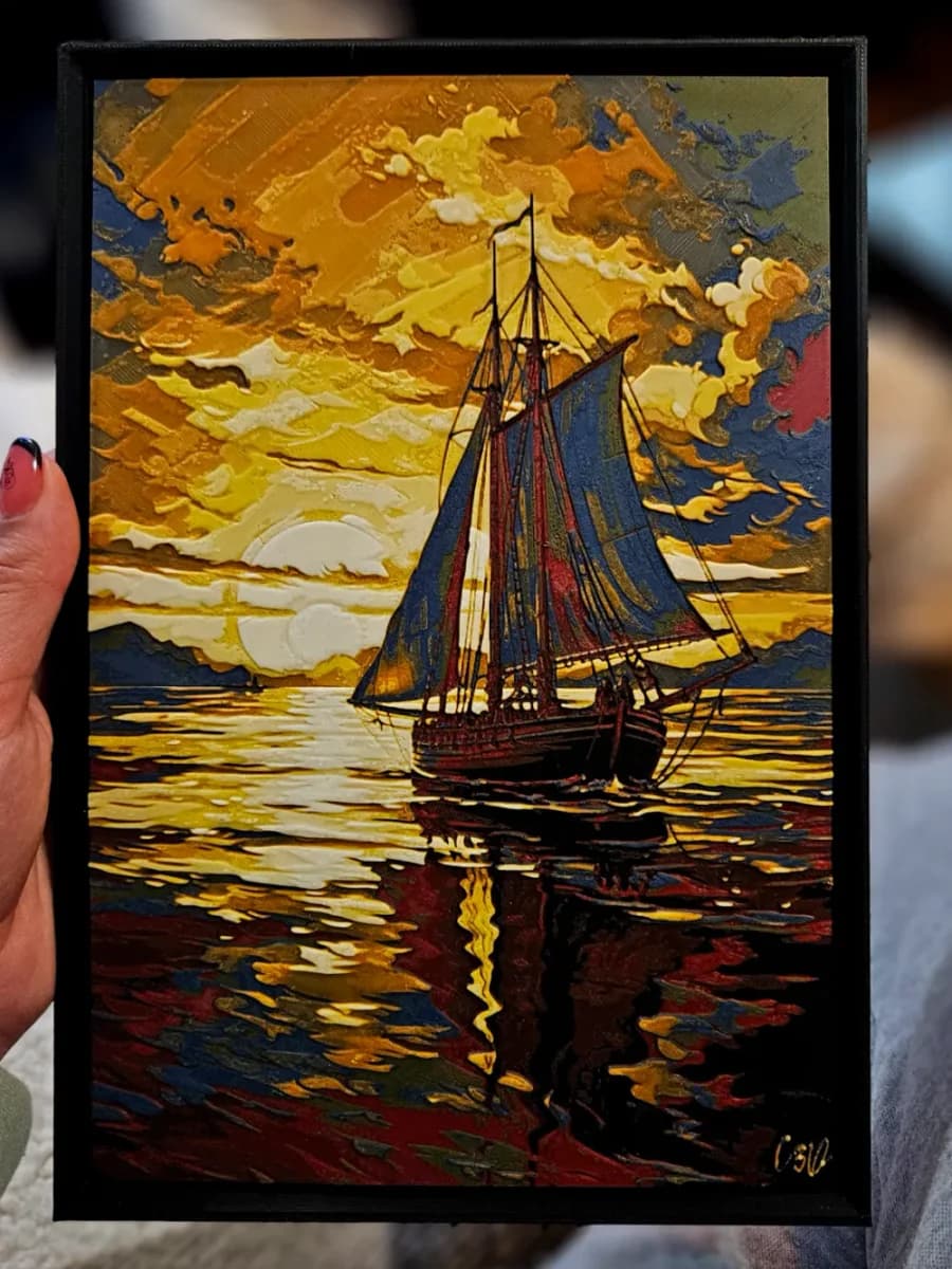 Sailing into the Sunset - HueForge by C3D HueForge model: Sailing into the Sunset - HueForge by C3D