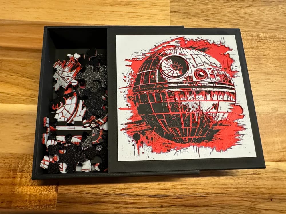 Puzzle Box Lid - Death Star by Canadian Gamer HueForge model: Puzzle Box Lid - Death Star by Canadian Gamer
