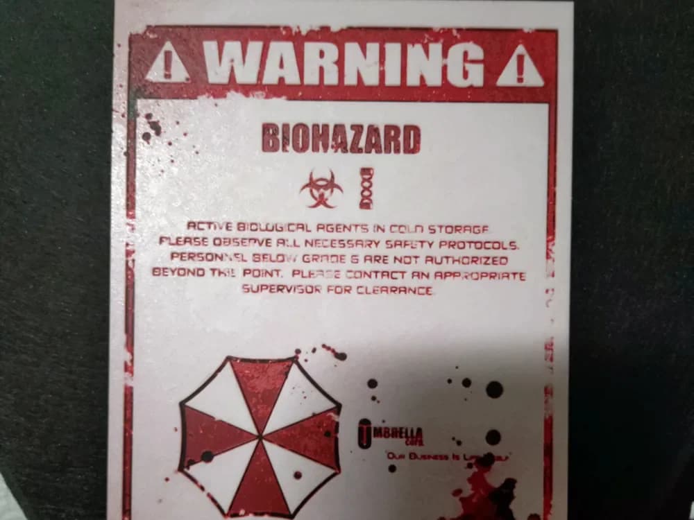 HueForge model: Umbrella corp. Warning by Asgar3D