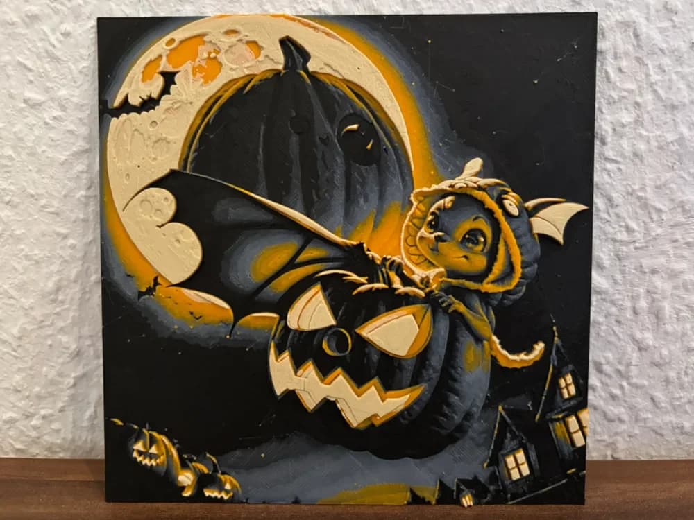 Halloween Hueforge - Pumpkin in the Moonlight by Reeftank&more HueForge model: Halloween Hueforge - Pumpkin in the Moonlight by Reeftank&more