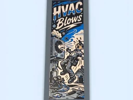 HVAC TradeMark 50mm by 150mm Bookmark by MythicHue's HueForge model: HVAC TradeMark 50mm by 150mm Bookmark by MythicHue's